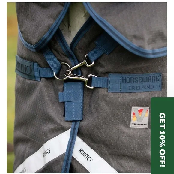 NWT 72” Hexstop Plus Horseware Ireland Rhino turnout, blanket waterproof 250g - Picture 7 of 11